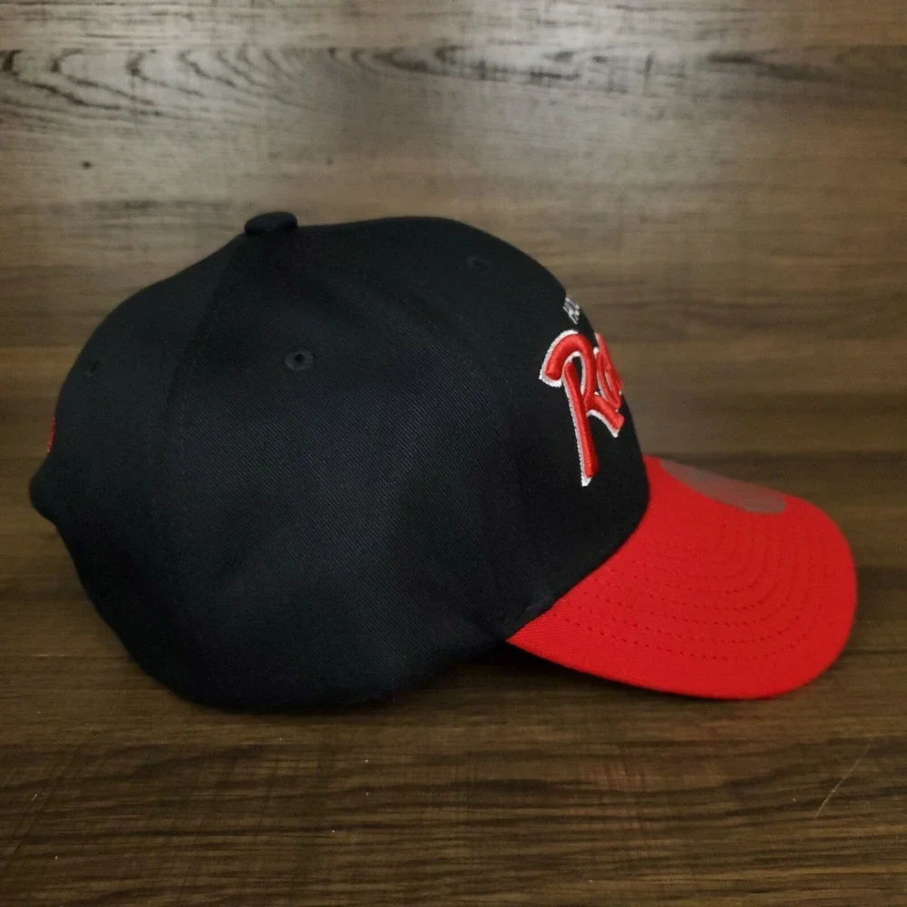 Houston‎ Rockets Mitchell & Ness NBA Dad Hat Cap Script 3D Logo Black Red NWT